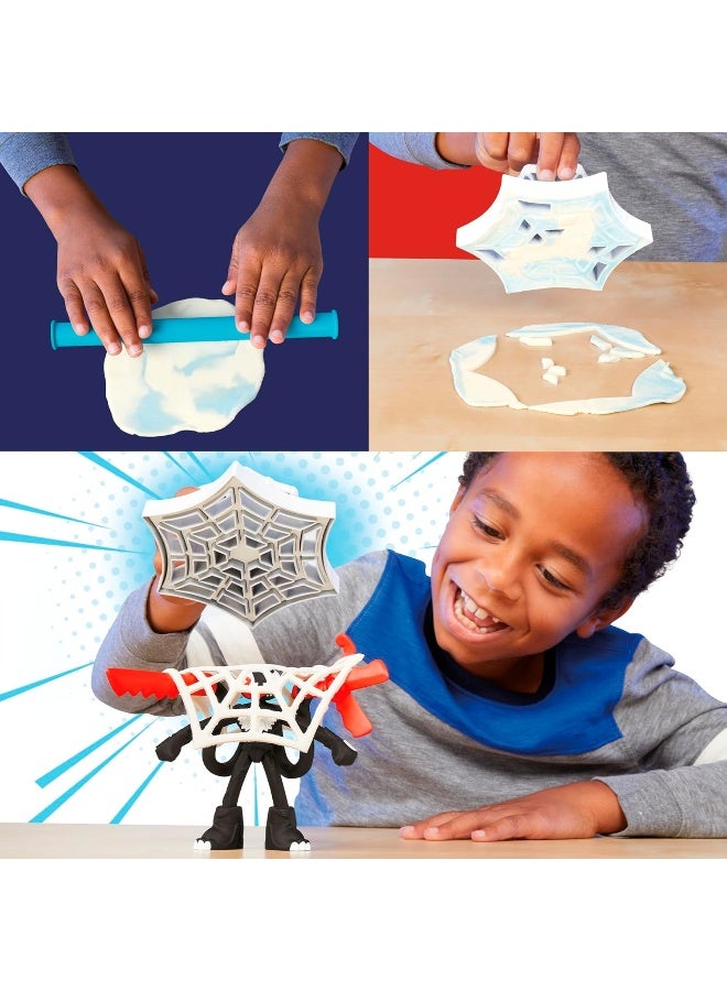 Play-Doh مجموعة حرب إطلاق وشريحة سبايدر مان من مارفل مع 2 شخصية حركة مرنة و 7 ملحقات، ألعاب التخيل للأولاد والبنات من 4 سنوات وما فوق - Image 5