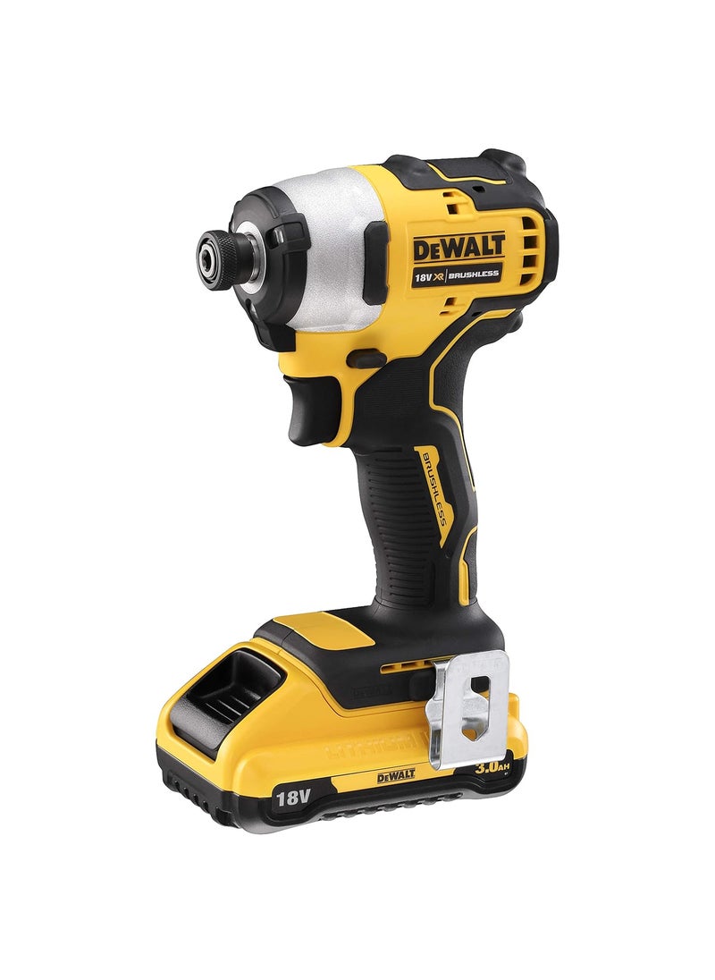DEWALT DEWALT DCF809L2TQW 18V Liion SubCompact Series Cordless 14 Impact Driver with Brushless Motor2x3Ah Batteries Included  - Image 2