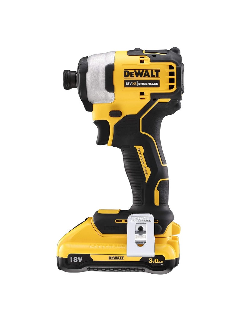 DEWALT DEWALT DCF809L2TQW 18V Liion SubCompact Series Cordless 14 Impact Driver with Brushless Motor2x3Ah Batteries Included  - Image 3