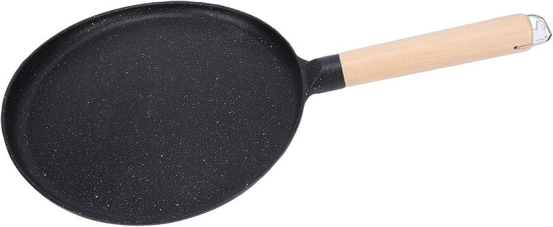 Gulf climate fit Haofy Pancake Griddle 15 Inch Diameter for Even Heating Double Layer Anti Stick Coating Aluminum Alloy with Heat Proof Wooden Handle for Breakfast, Family Gatherings, RV Cooking (Black) Standard fit Matte anti slip finish Affordable purchase options All user friendly build Globally selected raw material Fine polished finish Stable local goods source Reinforced edge All season compatible build Oil resistant Global versatile design Integrated warehouse solution Global standard processed material Demand-based stock planning Economical varied sizing picks Daily use improved quality Modern color selections Trendy budget practical design Fast warehouse picking Dense material Advanced compact design Reliable local delivery service Compact trendy practical build Quick use-switch compatible build - Image 2