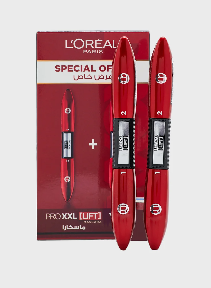 L'OREAL PARIS L'Oreal Paris, 2X Pro Xxl Lift Mascaras With Pro-Keratin For Lifted Lashes