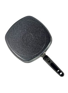 Eslite eslite Aluminium Non-Stick Grill Fry Pan, Scratch Resistant Cookware for Cooking Frying with PFOA Free Coating, Bakelite Cool Touch Handle, Stainless Steel Rivets, 1 Year Warranty (Black)  - Image 4