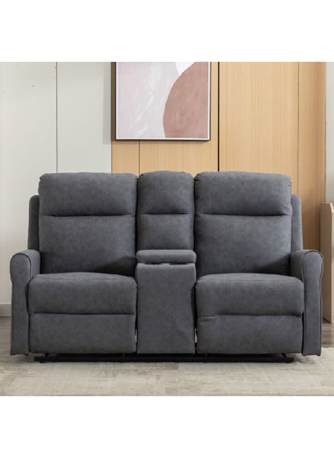 Micasa 2-Seater Elegant and Modern Design Recliner Loveseat Grey 105 x 92 x 174 cm SX-81432-2 GREY  - Image 3