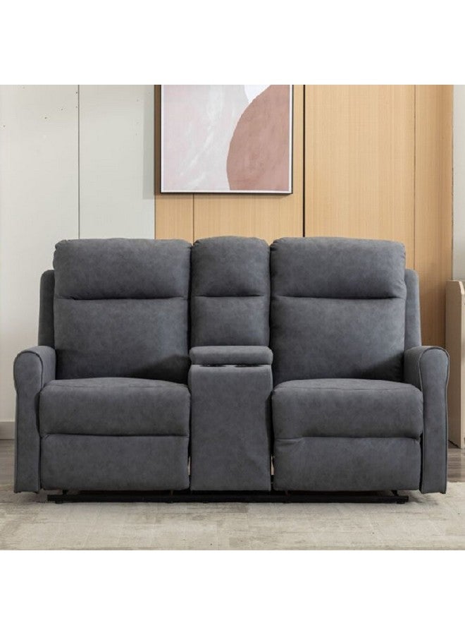 ميكاسا كنبة قابلة للإمالة بمقعدين بتصميم أنيق وعصري رمادي 105 x 92 x 174 سم SX-81432-2 GREY - Image 3
