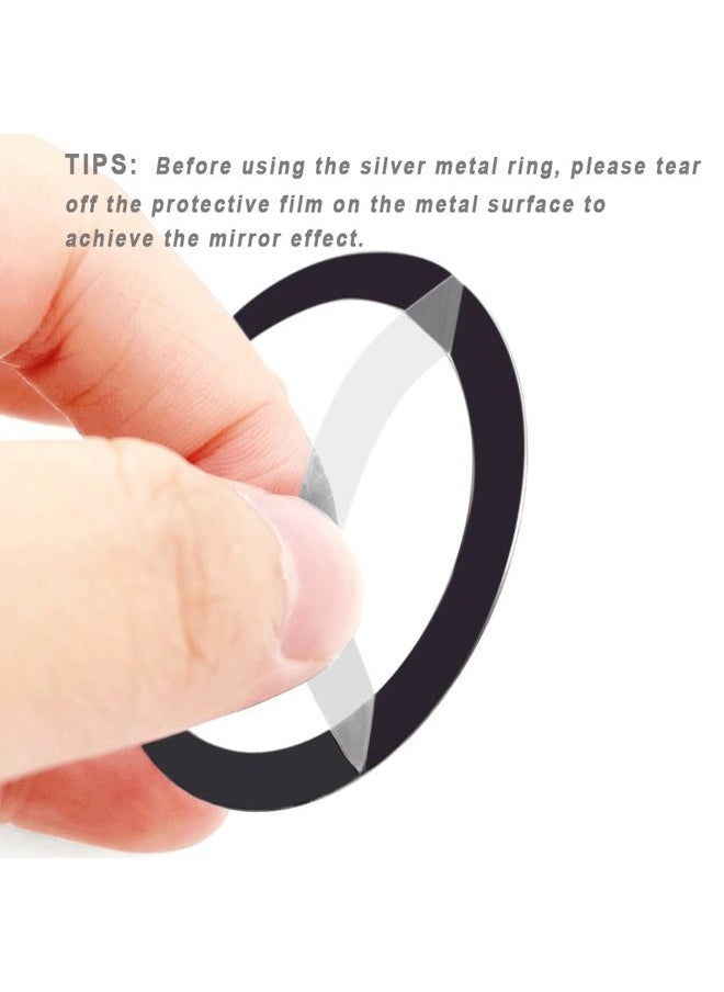 CKANDAY 12 Pcs Magnetic Wireless Charging Metal Ring with Sticker, 2 Styles, Universal Ultra Thin Notched and Round Ring Conversion Kit Compatible with MagSafe iPhone 13 12 Pro Mini Max Galaxy S21, 3 Colors  - Image 3