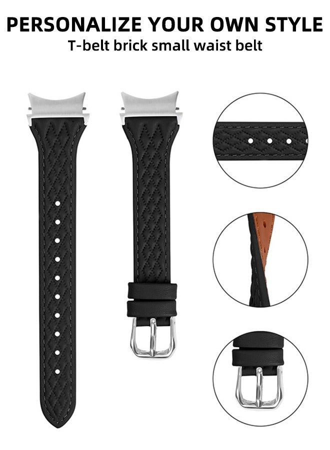 Diamond-grained genuine leather watch strap Galaxy Watch8 Quick Release Seamless Leather Strap • Genuine diamond-grained leather • Compatible with Watch5/6/7H - Image 3