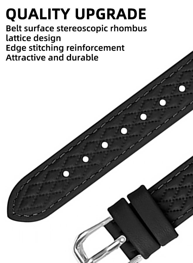 Diamond-grained genuine leather watch strap Galaxy Watch8 Quick Release Seamless Leather Strap • Genuine diamond-grained leather • Compatible with Watch5/6/7H - Image 4