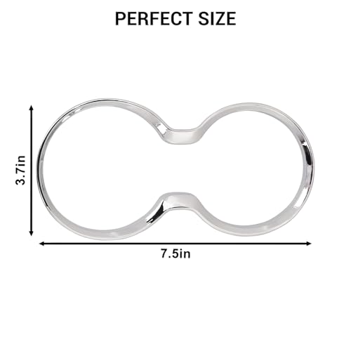 Jimen Compatible with Jeep Grand Cherokee 2011-2021, Front Cup Holder Cover Trim (Chrome) - Image 4