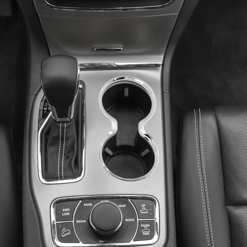 Jimen Compatible with Jeep Grand Cherokee 2011-2021, Front Cup Holder Cover Trim (Chrome) - Image 5