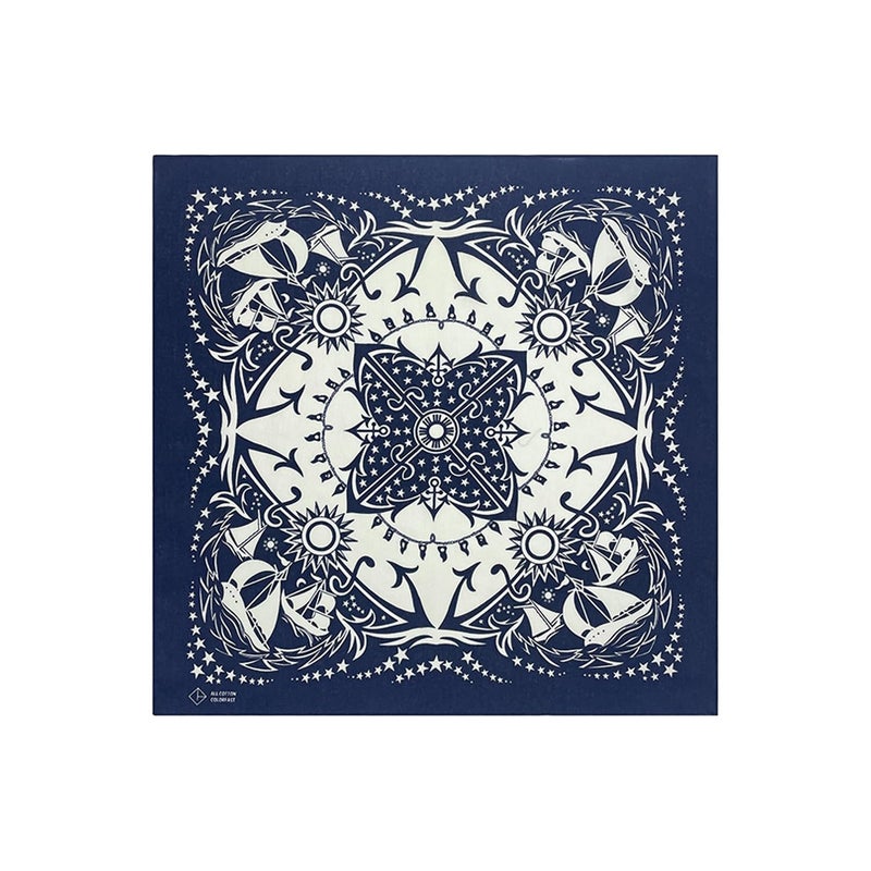 Bycc Bynn 4-Pack 100% Cotton Bandana Set, Vintage Graphic Print, 22x22 inches (Assorted 4) - Image 4