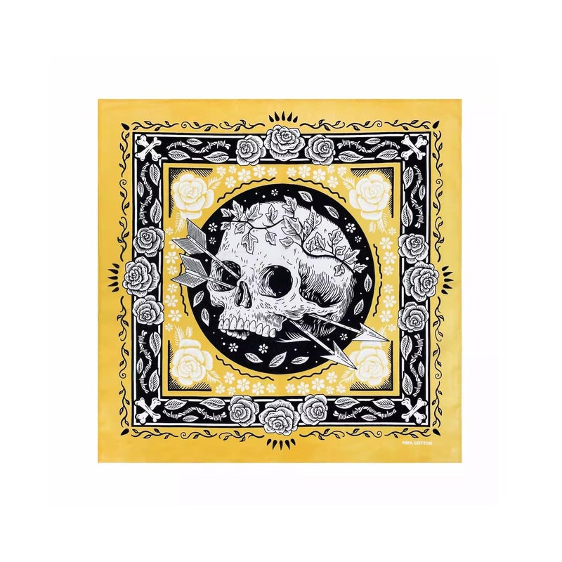 Bycc Bynn 4-Pack 100% Cotton Bandana Set, Vintage Graphic Print, 22x22 inches (Assorted 4) - Image 3