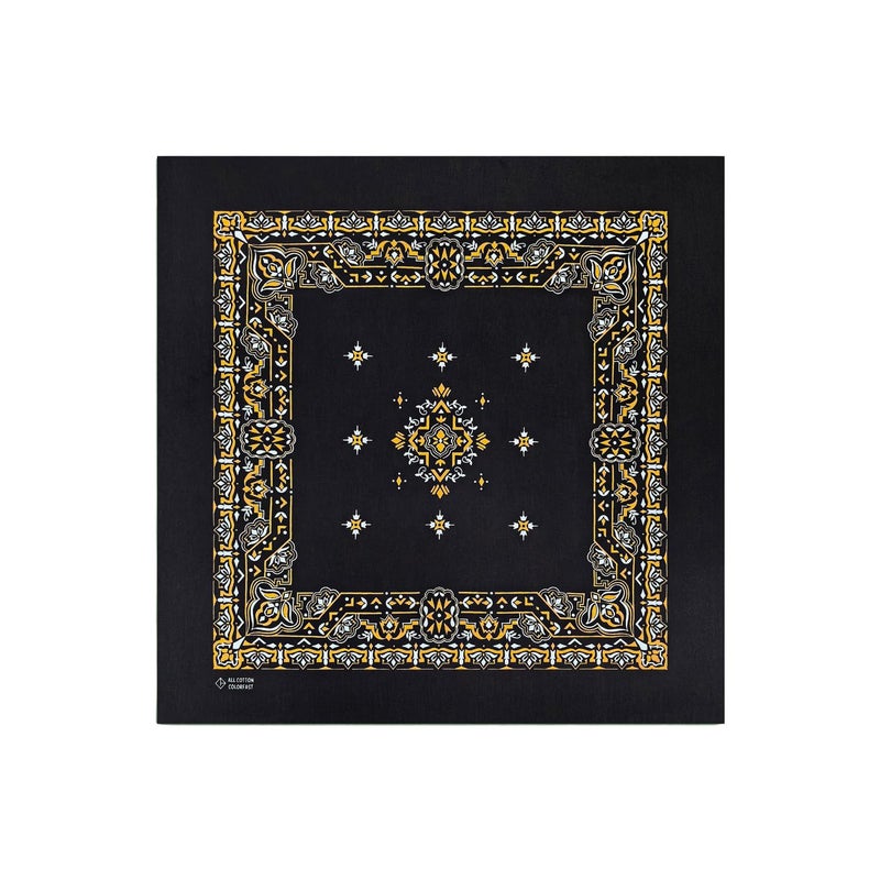 Bycc Bynn 4-Pack 100% Cotton Bandana Set, Vintage Graphic Print, 22x22 inches (Assorted 4) - Image 5