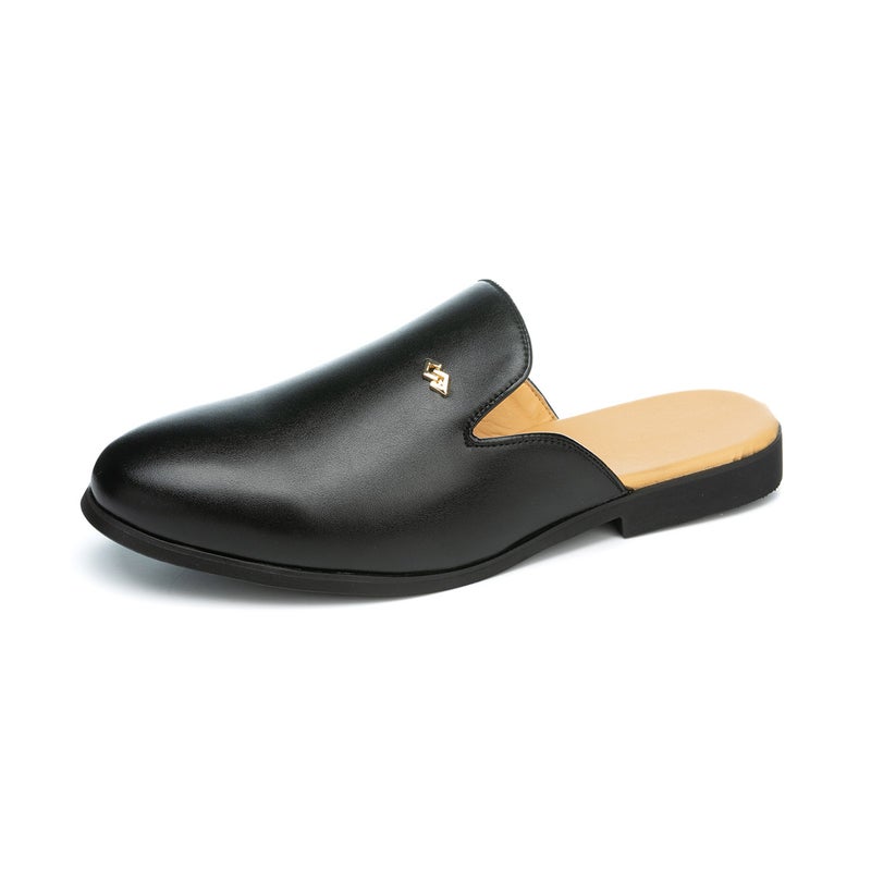Summer Fashion Baotou Half-Cup Leather Shoes For Men Korean Style Breathable Heelless Footwear For Men Plus Size 49 50 - Image 1