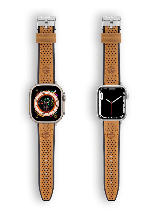 Timberland Attleboro Brown Leather Unisex Universal Watch Strap 22mm - TDOUS0001810 - Image 4