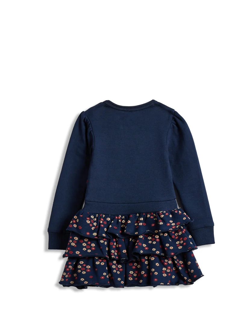 Dirkje Dirkje - Printed Ruffle skirt dress with Matching Hair Band