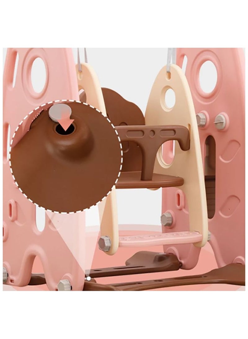 فول جوي مجموعة زحليقة وأرجوحة مع حلقة كرة سلة 3*1 للأطفال،مجموعة ملعب داخلي وخارجي للأطفال الصغار،مجموعة ألعاب تسلق للأطفال - Image 5