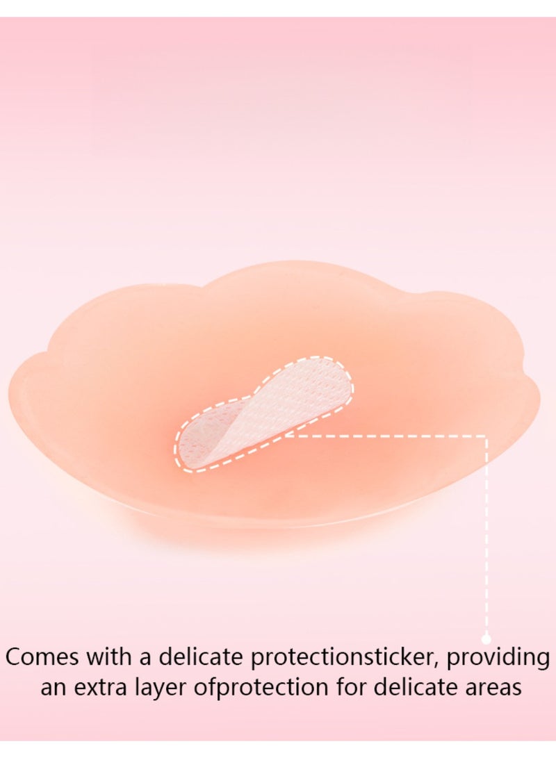 TAYYIB NOOR 6 Pairs Reusable Silicone Nipple Cover – Invisible Stick On Bra, Washable Breast Pads, Ultra Thin Adhesive Breast Pasties with Storage Box - Image 4