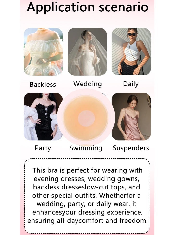 TAYYIB NOOR 6 Pairs Reusable Silicone Nipple Cover – Invisible Stick On Bra, Washable Breast Pads, Ultra Thin Adhesive Breast Pasties with Storage Box - Image 5