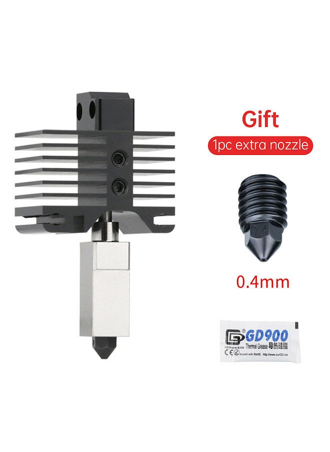 Generic - Upgraded Hotend Kit with Plated Copper Heater Block Heatbreak High Temperature 300℃ with 1 Extra Hardened Steel Nozzle Compatible with Bambu Lab X1 Carbom Combo P1P 3D Printer - Image 1