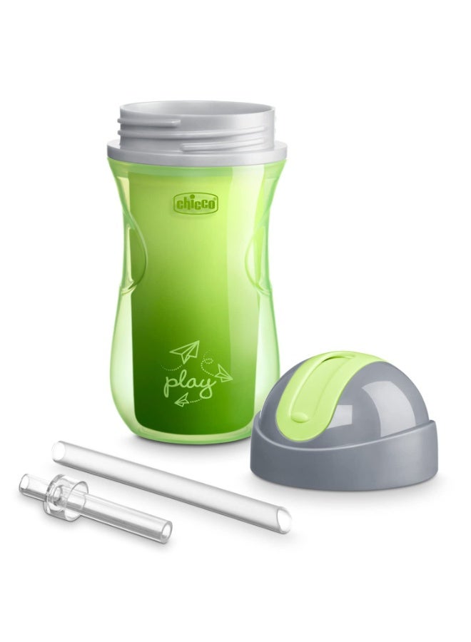 Chicco Sport Sipper Straw Cup for Kids, 266ml | Insulated bottle with Flexible Straw| Light weight | Green | 14 months to 2 years - Image 3