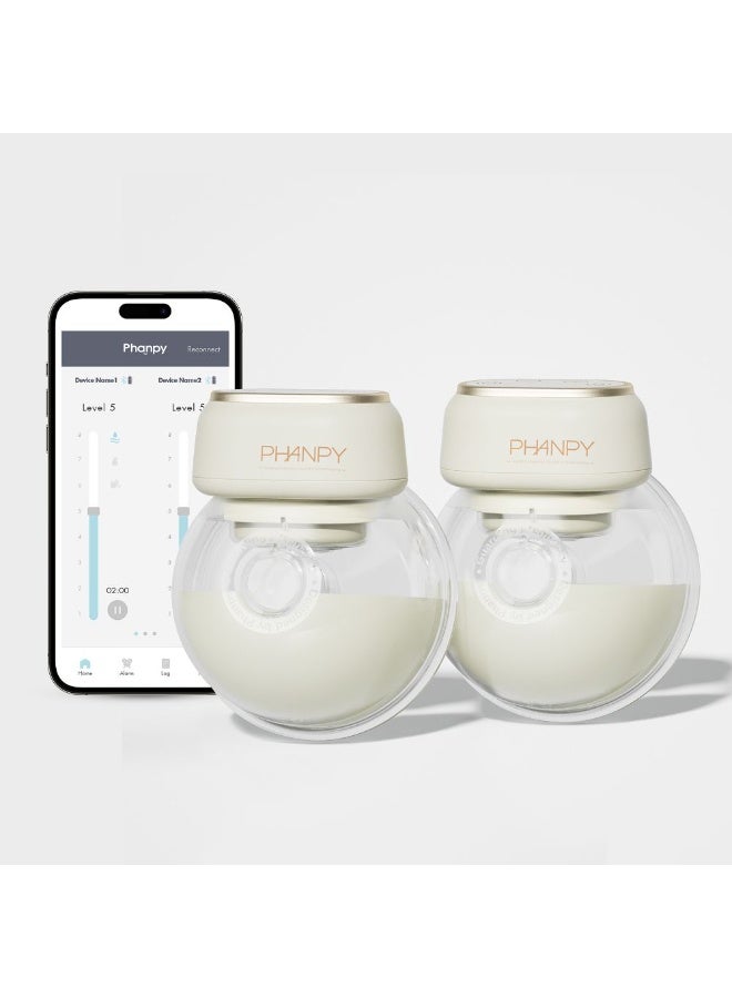 Phanpy E-Joy S2 Double Wearable Intelligent Electric Breast Pump, Hands-Free, 3 Modes 8 Levels, 18/20 mm Inserts, 210 ml capacity - Image 1