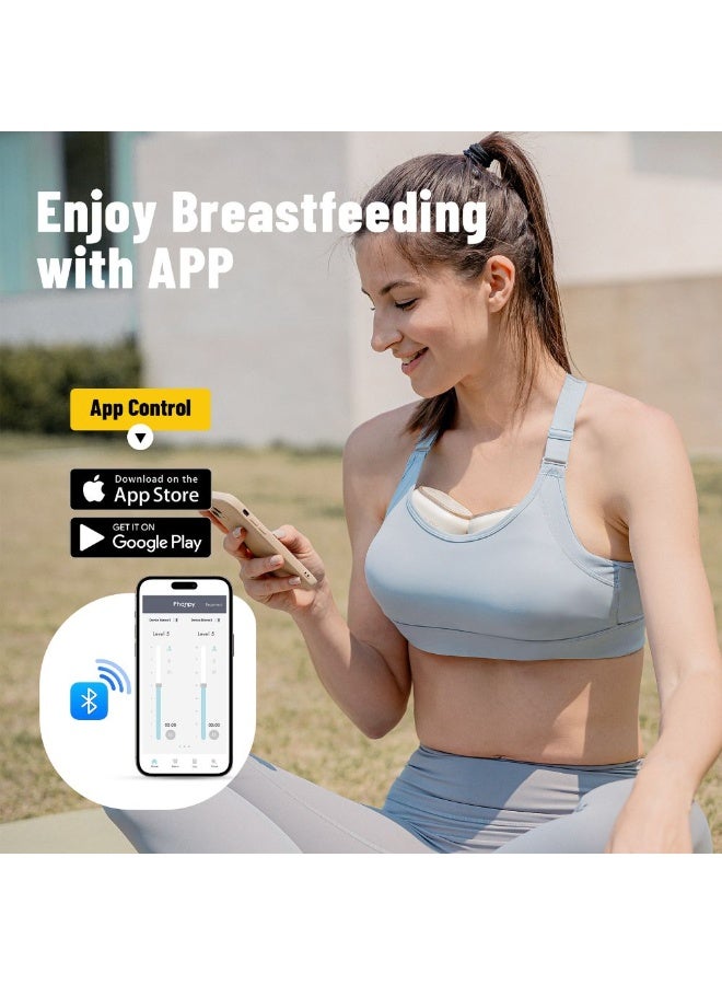 Phanpy E-Joy S2 Double Wearable Intelligent Electric Breast Pump, Hands-Free, 3 Modes 8 Levels, 18/20 mm Inserts, 210 ml capacity - Image 3