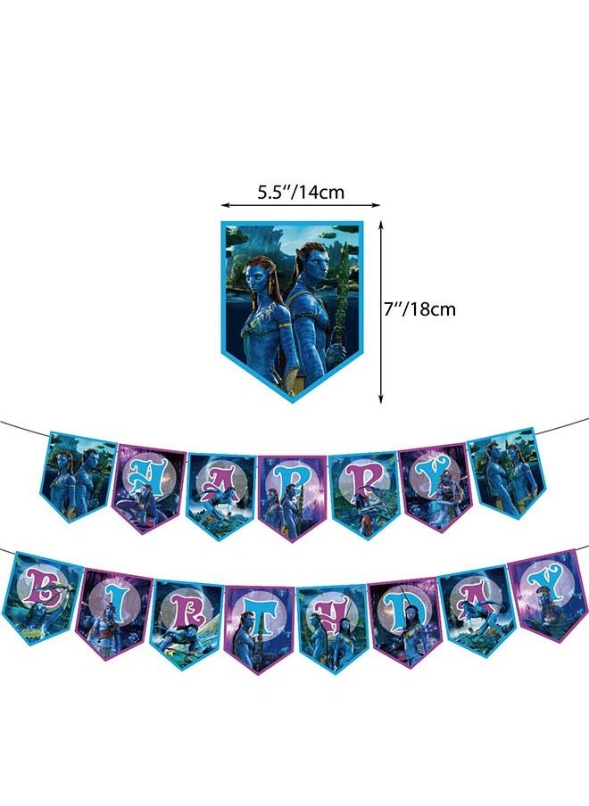 Ocean - 53 Pcs Avatar 2 Themed Birthday Party Decoration, Avatar Cake Toppers Cupcake Toppers, Avatar Balloon Birthday Party Decoration Cake Decorations for Avatar Birthday party Supplies - Image 1