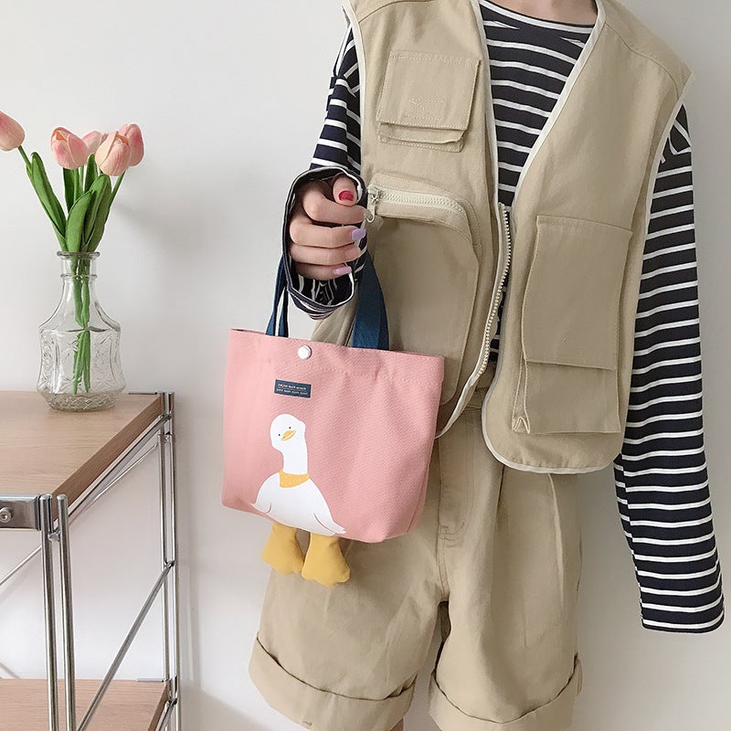 All-Match Duck Canvas Bag Casual Handbag Student Small Bag Japanese And Korean Ins Shoulder Bag - Image 4