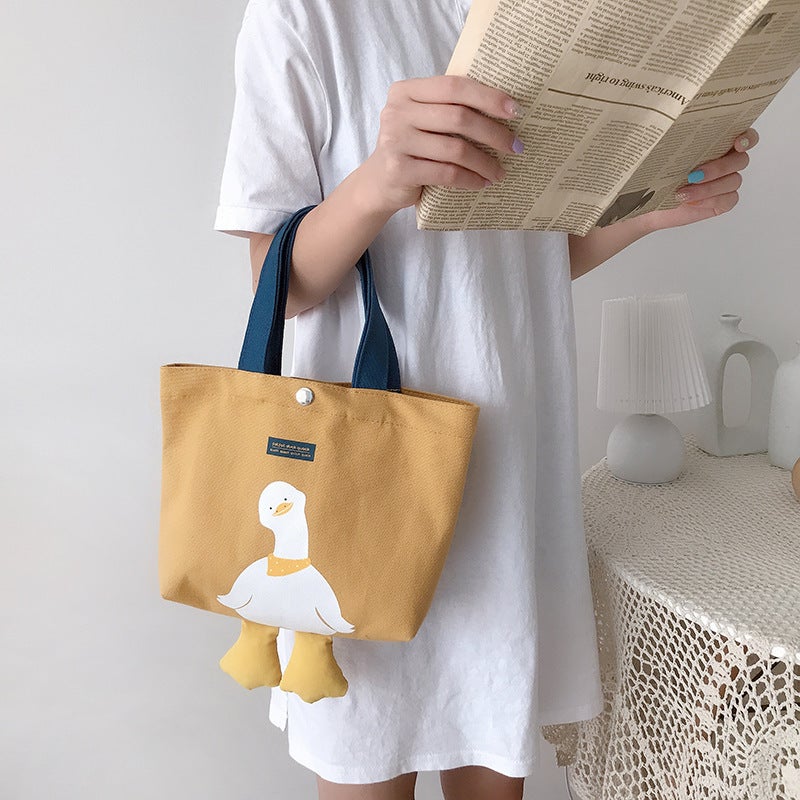 All-Match Duck Canvas Bag Casual Handbag Student Small Bag Japanese And Korean Ins Shoulder Bag - Image 1
