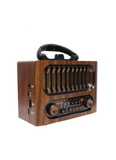 Beauenty Portable Vintage Decor Radio Retro Bluetooth Speaker FM/AM/SW Old Fashion Classic Style Adjustable Antenna Rechargeable Battery Powered for Outdoor Picnic Beach Camping Supports TF Card USB  - Image 1