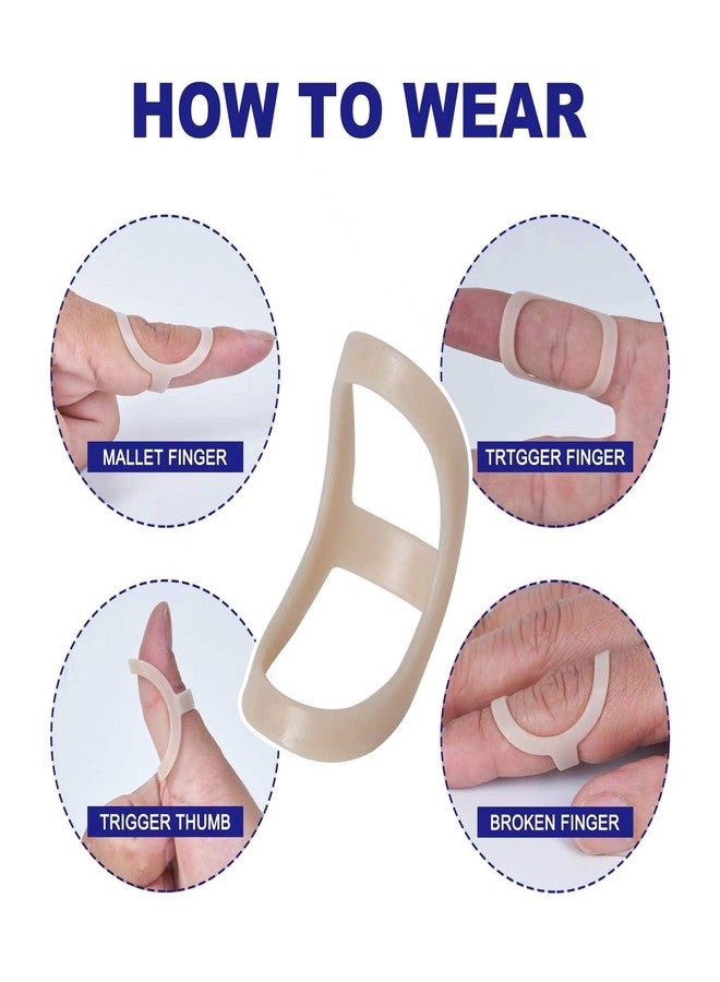 Soft Home 6 Pack Oval Finger Splints Waterproof Finger Splint for Arthritis, Trigger Finger,Mallet Fingers - Trigger Finger splints For Thumb, Index, Middle, Pinky or Ring Finger - Image 5