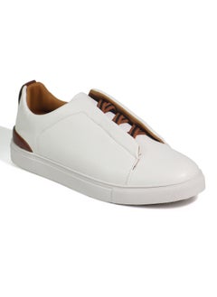Mon Ami Monami Men's White Sneakers - Trendy Minimalist Walking Shoes for Men, Lightweight Comfortable Casual Sneakers, Breathable Fashionable Design for Everyday Wear, Office, and Travel  - Image 3