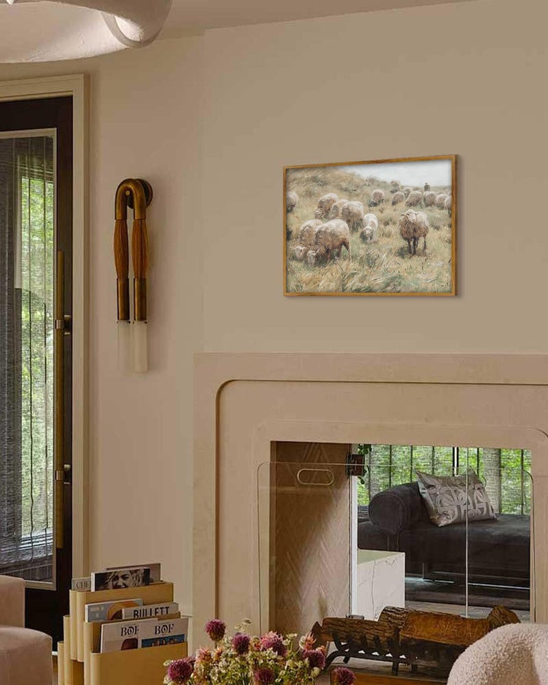 Kizbok Vintage Wall Art  Vintage Art Prints for Wall Decor Farmhouse Wall Art Sheep Canvas Painting  Vintage Wall Pictures for Gallery Kitchen Wall Decor  Bathroom Decor Wall Art(8"" x 10""-UNFRAMED) - Image 5