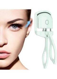 Green Thermal Eyelash Curler, Rechargeable Thermal Eyelash Curler with 2 Temperature Modes for Fast, Long-Lasting Natural Curling