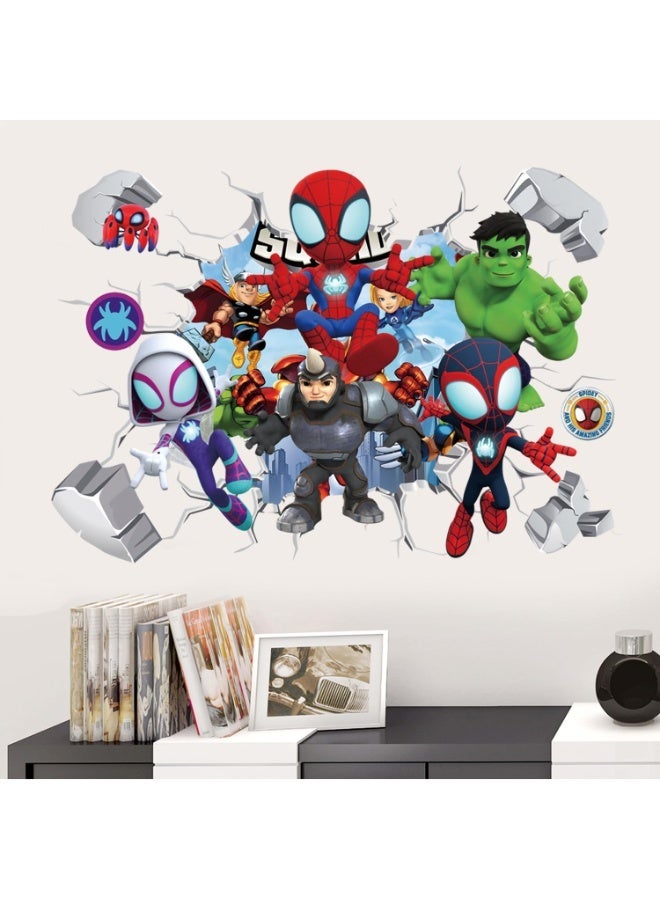 SYOSI Wall Decals for Superhero, Hulk Bedroom Accessories, Decorative Wall Stickers for Bedroom and Nursery Decor, 15.7 x 23.7 Inch - Image 4
