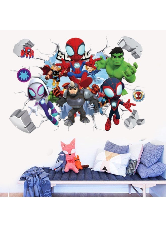 SYOSI Wall Decals for Superhero, Hulk Bedroom Accessories, Decorative Wall Stickers for Bedroom and Nursery Decor, 15.7 x 23.7 Inch - Image 5