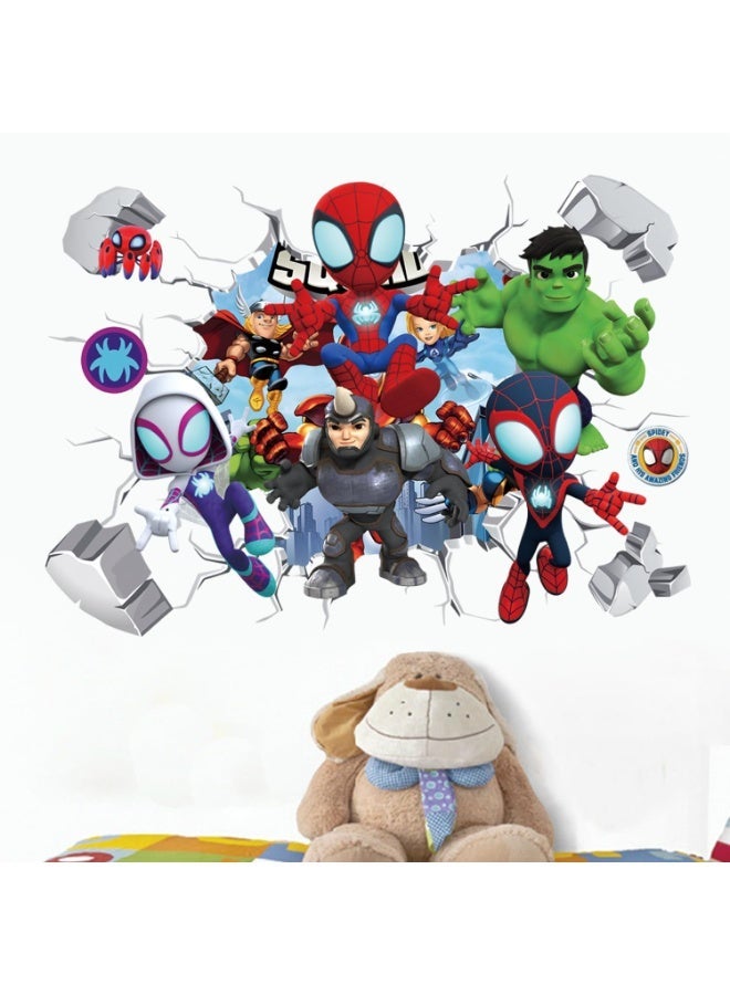 SYOSI Wall Decals for Superhero, Hulk Bedroom Accessories, Decorative Wall Stickers for Bedroom and Nursery Decor, 15.7 x 23.7 Inch - Image 3