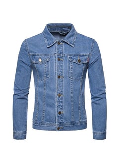 Buttoned Denim Jacket Blue
