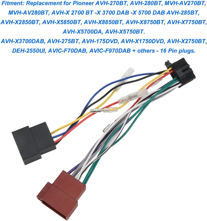 ويوبلز محول أسلاك راديو السيارة اللاسلكي ISO، بديل بدون فقدان للبيانات، متوافق مع AVH-270BT وAVH-280BT - Image 3