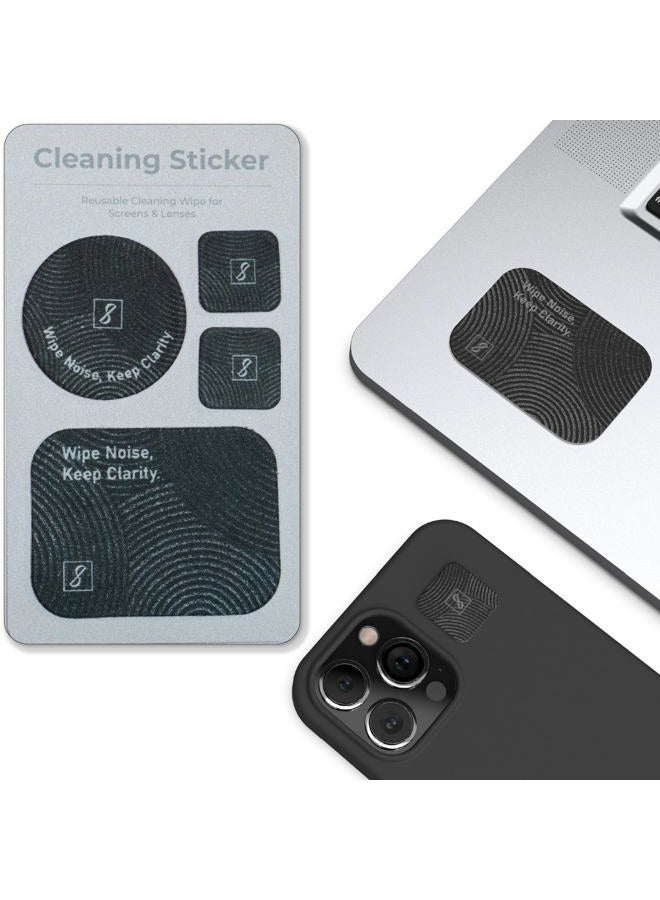 SleekStrip Ultra Portable Cleaning Sticker Pad, 4 PCS, Reusable Screen Cleaner Wipes for Phone iPad Car Touch Screen Display MacBook Computer Laptop Electronic Smart TV Monitor Camera Lens, None-spray - Image 1