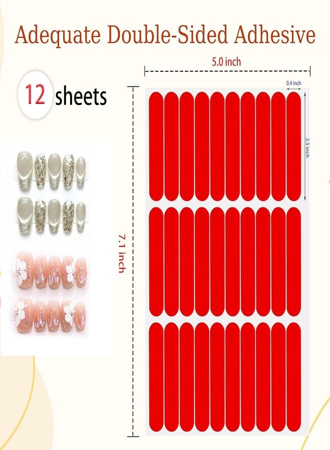 NAILWIND 3 Sheets 90 Pcs Double Sided Tape for Nails Display Double Sided Tape for Press on Nails Adhesive Clear Mounting Tape for Nail Packaging Supplies - Image 3