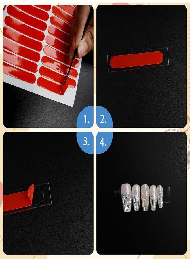 NAILWIND 3 Sheets 90 Pcs Double Sided Tape for Nails Display Double Sided Tape for Press on Nails Adhesive Clear Mounting Tape for Nail Packaging Supplies - Image 5