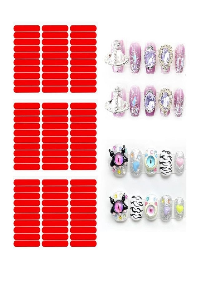 NAILWIND 3 Sheets 90 Pcs Double Sided Tape for Nails Display Double Sided Tape for Press on Nails Adhesive Clear Mounting Tape for Nail Packaging Supplies - Image 1