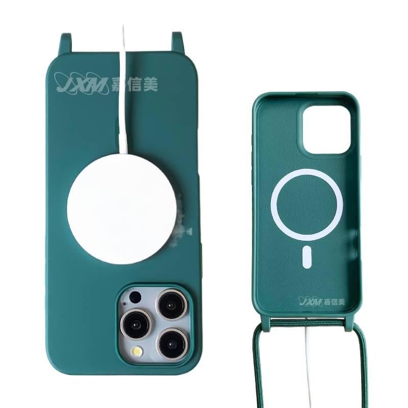 غطاء MagSafe | TPU | حبل تعليق | مغناطيس قوي | أخضر | مقاوم للصدمات لـ iPhone 13 - Image 4