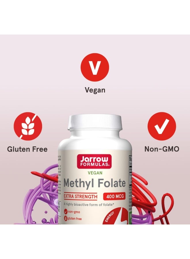 jarrow formulas Vegan Methyl Folate Extra Strength 400 mcg, 60 Veggie Capsules - Image 3