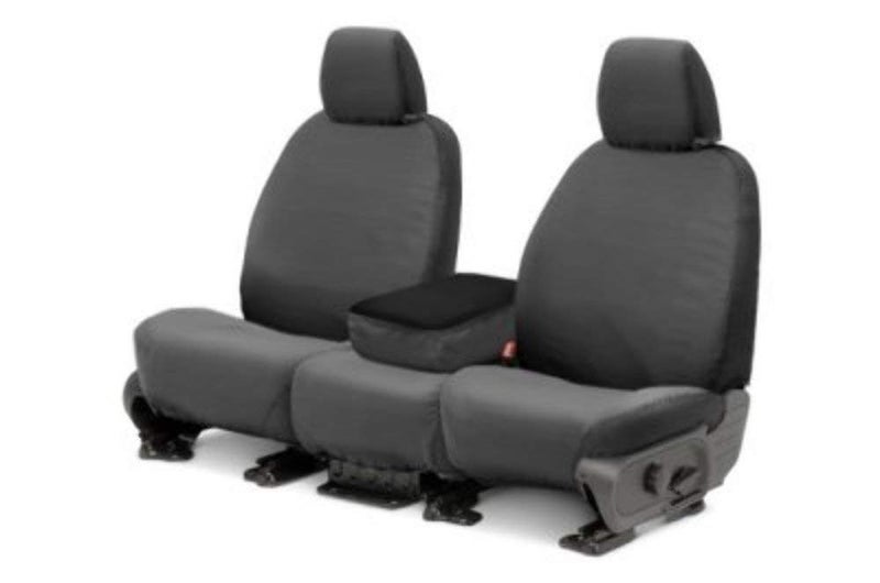Covercraft - SS3418PCGY SeatSaver Front Row Custom Fit Seat Cover for Select Ford F-150 Models - Polycotton (Grey) - Image 1
