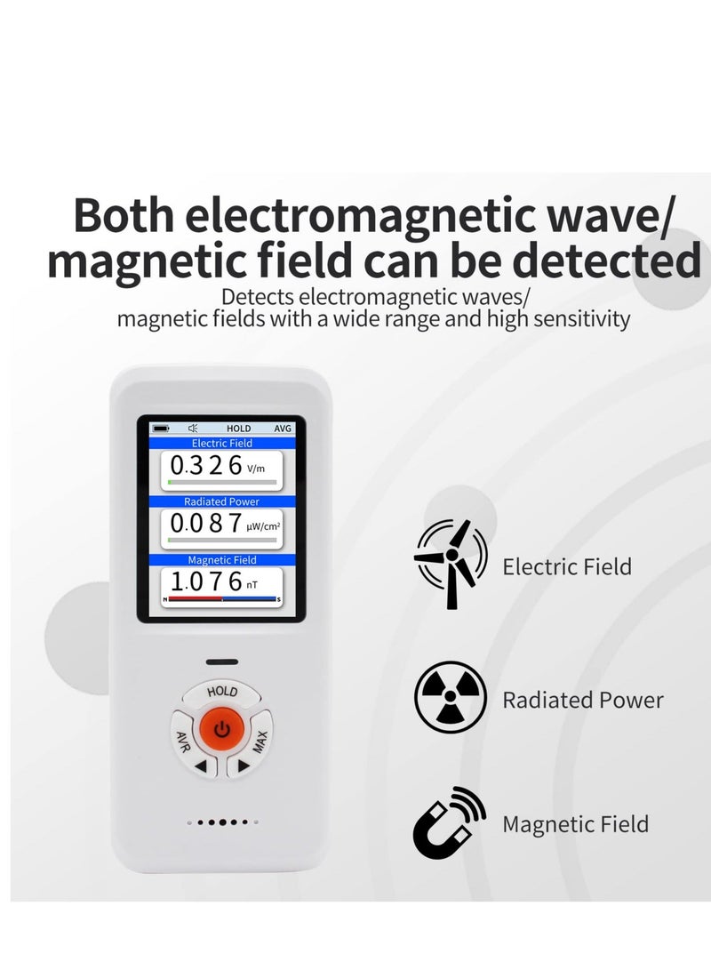Y&D EMF Meter Multi Testers, Portable Handheld Radiation Detector Gauss Reader, 3 in 1 Digital/Graph Electromagnetic Field for EF/RF/MF, Home, Office, Outdoor, Inspections  - Image 3