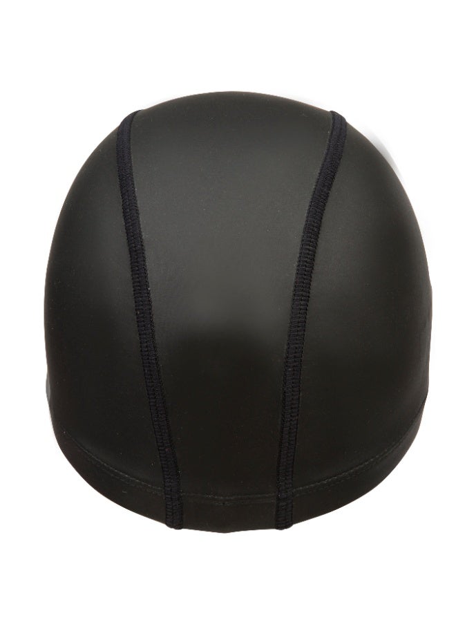 نابايجي قبعة سباحة شبكية مطلية - قبعة سباحة قابلة للتنفس كبيرة الحجم مع نسيج أسود عادي لحماية الشعر - Image 4