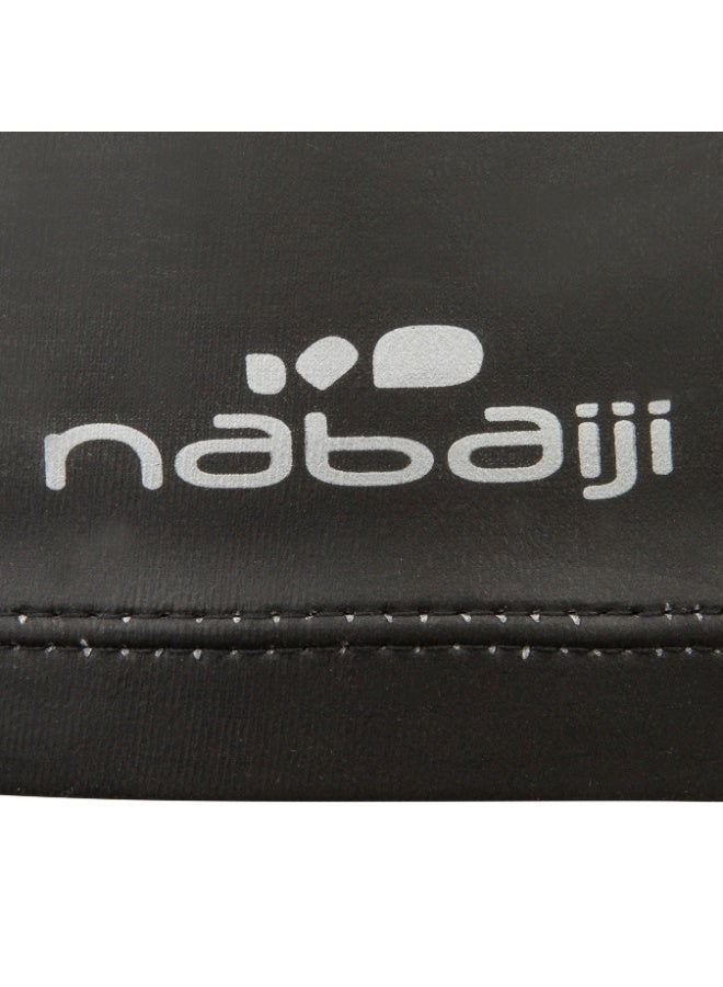 نابايجي قبعة سباحة شبكية مطلية - قبعة سباحة قابلة للتنفس كبيرة الحجم مع نسيج أسود عادي لحماية الشعر - Image 3