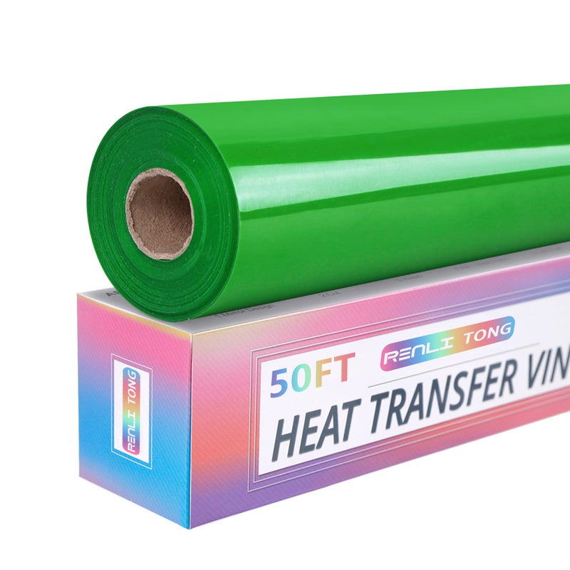 RENLITONG Golden Iron on Vinyl 12Inch by 20ft Roll HTV Heat Transfer Vinyl for TShirt HTV Rolls for All Cutter Machine Easy to Cut Weed for Heat Transfer Design